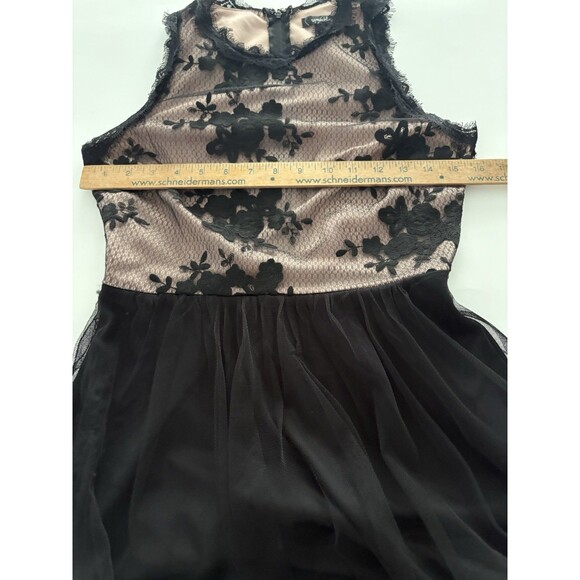 Vtg Mesh Speechless Dress Size 7 Black Lace Y2K Babydoll Fairy Whimsigoth - Picture 10 of 16